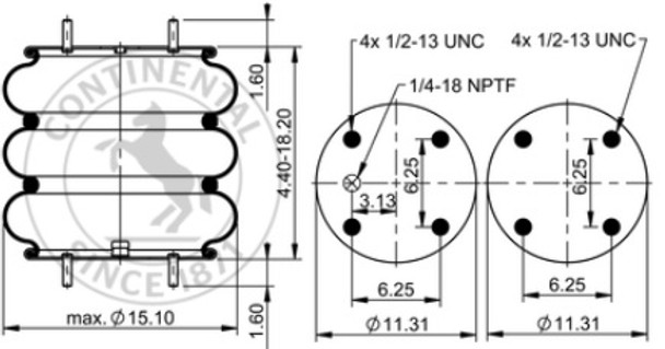 FT 530-32 333 ContiTech Air Spring