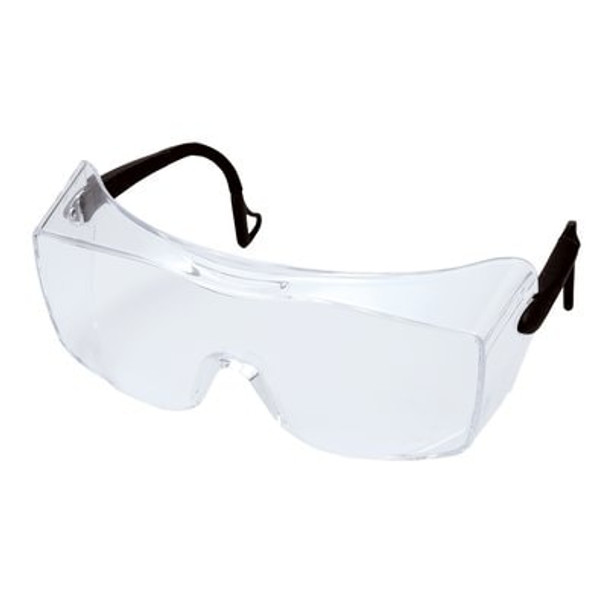  3M OX Safety Eyewear, 12166, clear lens, black frame, secure grip