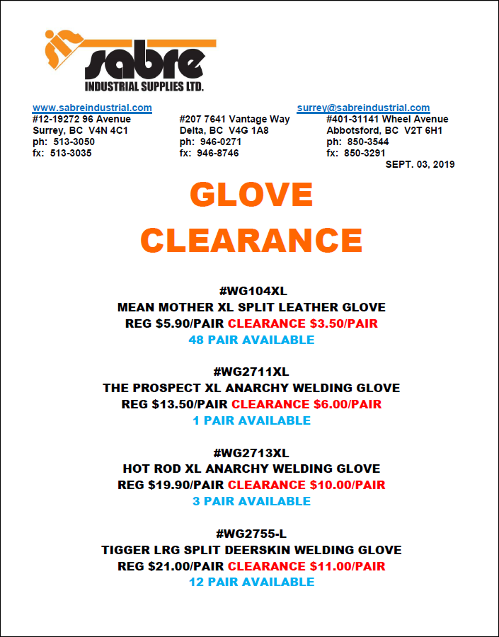 Glove Clearance Glove Clearance