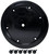 Universal Wheel Cover Black 6 Hole Bolt-on