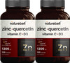 2 Pack Naturebell Zinc Quercetin with Vitamin C  D3 120 Capsules Quercetin 1000mg 4 in 1 Zinc 50mg Vitamin C 250mg Vitamin D3 5000 IU  Advanced Immune Defense ZincVanta Lung Support