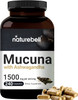 Mucuna Pruriens Capsules Triple Strength 1500Mg Per Serving 2 In 1 Formula Made With Mucuna And Ashwagandha 240 Capsules 30 Natural Ldopa For Positive Mood Relaxation  Restoration