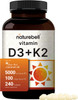 Vitamin D3  K2 Mk7 With Virgin Coconut Oil 240 Softgels Vitamin D3 5000 Iu  K2 Mk7 100Mcg 2 In 1 Support Duoack  8 Months Supply  Third Party Tested Non Gmo  No Gluten