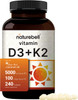 Vitamin D3  K2 Mk7 With Virgin Coconut Oil 240 Softgels Vitamin D3 5000 Iu  K2 Mk7 100Mcg 2 In 1 Support Duoack  8 Months Supply  Third Party Tested Non Gmo  No Gluten