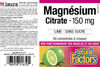 Natural Factors Magnesium Citrate 150 mg Tablets Key Lime  Sugar Free 60 Count