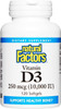 Natural Factors Vitamin D3 10000 IU 250 mcg Supports Strong Bones Muscles and Immune Function 120 Softgels