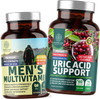 N1N Premium Uric Acid Support and Mens Multivitamins All Natural Supplements to Support Energy Levels Prostate Health and Urinary Tract Functions 2 Pack Bundle