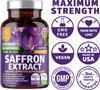 N1N Premium Saffron Extract Capsules 100 Pure Saffron Max Strength Natural Health Support for Men and Women Supports Eye Health Brain Function Heart Health  Positive Mood 90 Veg Caps