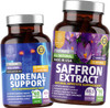 N1N Premium Saffron Extract and Adrenal Support All Natural Supplements to Support Mood Energy Levels and Eye Health 2 Pack Bundle