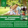 N1N Premium Organic Superfood Greens 28 Powerful Ingredients Natural Fruit and Veggie Supplement with Alfalfa Beet Root and Ginger to Boost Energy Immunity and Gut Health Made in USA 60 Ct