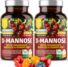 2Pack N1N Premium D Mannose with Cranberry and Dandelion Max Strength 1350mg Supports Urinary Tract Health Flush Impurities and Bladder Health Support 240 Veg Caps
