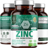 N1N Premium Zinc 50mg 3X Absorption Vegan All Natural Zinc Oxide and Citrate Supplement for Immune Support Skin Health and Better Digestion 100 Tablets