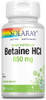Solaray High Potency Betaine Hcl With Pepsin 650 Mg | Hydrochloric Acid Formula For Healthy Digestion Support | Lab Verified | 250 Vegcaps