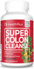 Health Plus Super Colon Cleanse Psyllium with Herbs Capsules 60 ea Pack of 3