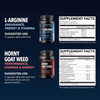 L Arginine and Horny Goat Weed Bundle for Powerful Male Enhancing Supplement for Performance  Endurance Due to Increased Vascular Support