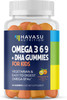 Havasu Nutrition Vegetarian Omega 369 Gummies  Dha  Supports Brain Joint Heart Eye and Immune System Function  Non GMO No Fish No Krill GelatinFree  PlantBased Children