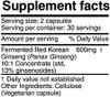 Korean Red Ginseng Fermented Herbolab 10:1 ,13 ginsenosides  Genuine Panax Ginseng from Korea 6 Years Old Roots  Patented Extract Technology