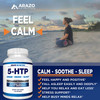 5HTP 200mg Plus Calcium for Mood Sleep  Supports Calm and Relaxed Mood  99 High Purity  120 Capsules  Arazo Nutrition