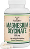 Magnesium Glycinate 400mg 180 Capsules Vegan Safe Manufactured and Third Party Tested in The USA Gluten Free NonGMO High Absorption Magnesium by Double Wood Supplements