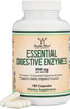 Digestive Enzymes  800mg Blend of All 10 Most Essential Digestive and Pancreatic Enzymes Amylase Lipase Bromelain Lactase Papain Protease Cellulase Maltase Invertase by Double Wood