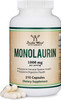 Monolaurin 1000mg per Serving 210 Capsules Vegan Safe NonGMO Gluten Free Manufactured in The USA Immune Health Support by Double Wood Supplements