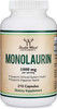 Monolaurin 1000mg per Serving 210 Capsules Vegan Safe NonGMO Gluten Free Manufactured in The USA Immune Health Support by Double Wood Supplements