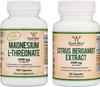 Magnesium LThreonate Magtein and Citrus Bergamot Bergamonte Bundle  Patented and Clinically Studied Supplements for Cholesterol and Cognitive Function Support