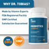 Dr. Tobias Probiotics 30 Billion 10 Probiotic Strains Targeted Release Probiotics for Men and Women Supports Digestive Health. 30 Capsules 1 Daily