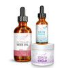 Nighttime Routine Bundle by Eva Naturals  Skin Firming Serum 2oz Vanilla Bean Night Cream 4oz and Rosehip Seed Oil 1oz