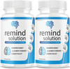 2 Pack Remind Solution for Memory Advanced Cognitive Brain Health Function Focus Max Concentration Recall Supplement 120 Capsules