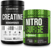 Nitrosurge PreWorkout  Creatine Monohydrate  Pre Workout Powder with Creatine for Muscle Growth Increased Strength Endless Energy Intense Pumps  Arctic White Preworkout  Unflavored Creatine