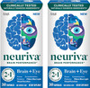 Neuriva Brain  Eye Support Capsules 30 Count in a Box with Vitamins A C E Zinc Zeaxanthin Antioxidants Filters Blue Light Decaffeinated Vegetarian Gluten  GMO Free Pack of 2