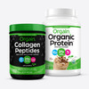 Orgain Grass Fed Hydrolyzed Collagen Peptides Protein Powder with Orgain Organic Plant Based Protein Powder Iced Coffee