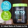 Orgain Keto Collagen Protein Powder with MCT Oil Chocolate Grass Fed Hydrolyzed Collagen Peptides Type I and III 0.88 Pound  Organic Plant Based Protein Powder Creamy Chocolate Fudge