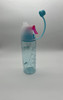 600ML Clear Wide Mouth Handle Drinking Plastic Misting Spraying Outdoor Sports Gym Water Bottle Blue