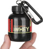 Protein and Supplement Gym Keychain Black Gold Standard 100 Whey