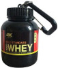 Protein and Supplement Gym Keychain Black Gold Standard 100 Whey