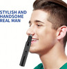WOTIKIUU Nose and Ear Hair Trimmer USB Rechargeable Painless Ear Nose Hair Trimmer Clippers for Men and Women Blue