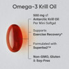 Sports Research Krill Oil Supplement with EPA  DHA Omega 3 Phospholipids  Astaxanthin from Antarctic Krill Highest Concentration of Krill Oil for Men  Women 1000mg 120 Softgel Capsules