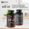 Sports Research Krill Oil Supplement with EPA  DHA Omega 3 Phospholipids  Astaxanthin from Antarctic Krill Highest Concentration of Krill Oil for Men  Women 1000mg 120 Softgel Capsules