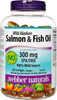 Webber Naturals Fish Oil 1000 mg 220 Clear Enteric Softgels 300 mg of Omega3 Per Pill No Fishy Aftertaste UltraPurified for Health Brain and Cardiovascular Health NonGMO