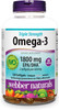 Webber Naturals Triple Strength Omega3 Fish Oil 1800 mg Omega3 1200 mg EPA / 600 mg DHA per Serving 120 Clear Enteric Softgels No Fishy Aftertaste for Heart Brain and Joint Health