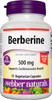 Webber Naturals Berberine Supplement 500 mg Per Pill 75 Vegetarian Capsules NonGMO Gluten and Dairy Free Vegan