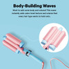 Flower Beauty Deep Jumbo 3Barrel Waver  1.25 Tourmaline Ceramic Triple Barrel Curling Iron for Effortless Beach Waves  Simple Clamp Adjustable Heat Setting Deep Waver  Beach Waves Hair Curler