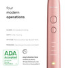 AquaSonic Vibe Series Ultra Whitening Toothbrush ADA Accepted Electric Toothbrush  8 Brush Heads  Travel Case  Ultra Sonic Motor  Wireless Charging  4 Modes w Smart Timer Satin Rose Gold