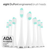 AquaSonic Vibe Series Ultra Whitening Toothbrush ADA Accepted Electric Toothbrush  8 Brush Heads  Travel Case  Ultra Sonic Motor  Wireless Charging  4 Modes w Smart Timer Satin Rose Gold
