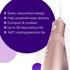 BURST Water Flosser for Teeth Cleaning Cordless Water Flosser Picks for Plaque Removal Between Teeth Braces  Dental Work Electric  Portable Water Floss 110mL Tank 3 Modes Rose Gold