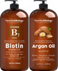 New York Biology Biotin Shampoo for Hair Growth and Thinning Hair with Moroccan Argan Oil Shampoo  Thickening Formula for Hair Loss Treatment  Moisturizing and Volumizing  16.9 fl Oz