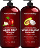 New York Biology Biotin Shampoo and Conditioner Set with Apple Cider Vinegar Shampoo and Coconut Avocado Oil Conditioner Set and Moroccan Argan Oil Shampoo and Conditioner  16.9 fl oz