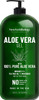 New York Biology Aloe Vera Gel for Face Skin and Hair  Infused with Tea Tree Oil  From Fresh Aloe Vera Plant  Moisturizing Aloe Vera for Sunburn Relief and Dry Skin  16 oz